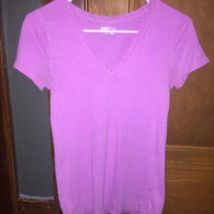 purple v-neck